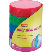 Staples CD/DVD Roundcase storage, 40 PK