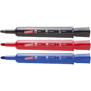 Staples Chisel Tip Permanent Markers,  Assorted, Dozen