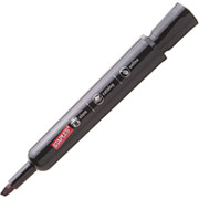 Staples Chisel Tip Permanent Markers, Black, Dozen