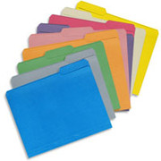 Staples Colored File Folders, Letter, 3 Tab, Assortment B