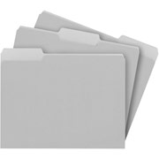Staples Colored File Folders, Letter, 3 Tab, Gray