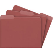 Staples Colored File Folders, Letter, 3 Tab, Maroon