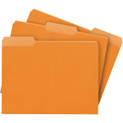Staples Colored File Folders, Letter, 3 Tab, Orange