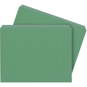 Staples Colored File Folders, Letter, Single Tab, Green