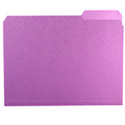 Staples Colored File Folders w/ Reinforced Tabs, Letter, 3-Tab, Purple, 100/Box