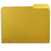 Staples Colored File Folders w/ Reinforced Tabs, Letter, 3-Tab, Yellow, 100/Box