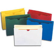 Staples Colored File Jackets, 2" Expansion, Letter, Assorted Colors, 10/Box