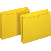 Staples Colored File Jackets, 2" Expansion, Letter, Yellow, 25/Box