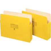 Staples Colored File Pockets, 3 1/2" Expansion, Letter, Yellow, Each