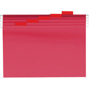 Staples Colored Hanging File Folders, Legal, Red, 25/Box