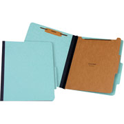 Staples Colored Pressboard Classification Folders, Letter, 1 Partition, Light Blue, 20/Pack