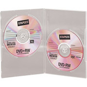 Staples Double Slim DVD Cases, 20/Pack