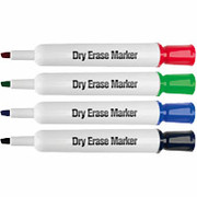 Staples Dry-Erase Markers, Chisel Tip, Assorted