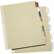 Staples Economy Insertable Dividers with Buff Paper, 8-Tab Multicolor, 6/Set