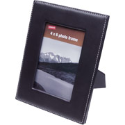 Staples Faux Leather Photo Frame, Espresso