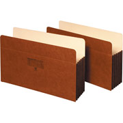 Staples File Pockets with Tyvek Reinforced Gussets, Legal, 5 1/4" Expansion, Each