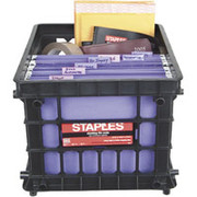 Staples File Storage Crates, Black