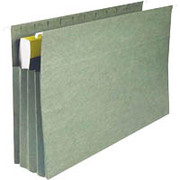 Staples Hanging File Pockets, Letter, Standard Green, 4/Box