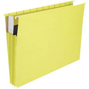 Staples Hanging File Pockets,  Letter, Yellow, 4/Box