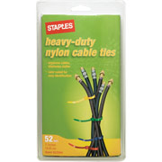 Staples Heavy-Duty Cable Ties, 52/Pack