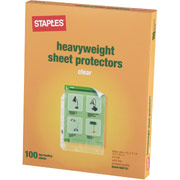 Staples Heavy-Duty Top-Load Sheet Protectors