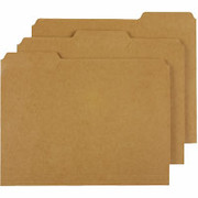Staples Kraft File Folders, Letter, 3 Tab, 100/Box