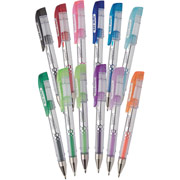 Staples  MINI  Gel Stick Pens, Medium, Assorted, Dozen