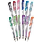 Staples MINI Gel Stick Pens, Medium, Assorted, Dozen