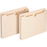 Staples Manila Filing Jackets with Reinforced Tab, Letter Size, 1 1/2" Expansion, 50/Box