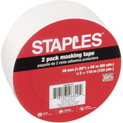 Staples Masking Tape, 2" x 60 Yards