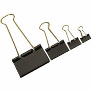 Staples Metal Binder Clips, Black, Assorted Capacities