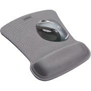 Staples Mouse Pad with Gel Wrist Rest, Silver