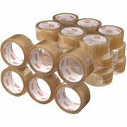Staples Natural Rubber Packaging Tape, Clear, 1.89" x 109.4 yds, 36 Rolls