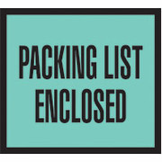 Staples Packing List Envelopes, 4-1/2" x 5-1/2", Green Full Face "Packing List Enclosed"