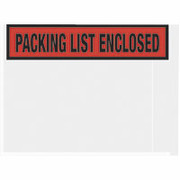 Staples Packing List Envelopes, 4-1/2" x 5-1/2", Red Panel Face "Packing List Enclosed"