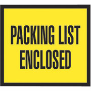 Staples Packing List Envelopes, 4-1/2" x 5-1/2", Yellow Full Face "Packing List Enclosed"