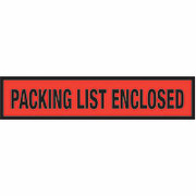 Staples Packing List Envelopes, 4-1/2" x 6", Red Panel Face "Packing List Enclosed"