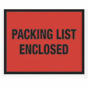 Staples Packing List Envelopes, 7" x 5-1/2", Red Full Face "Packing List Enclosed"