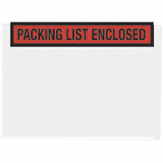 Staples Packing List Envelopes, 7" x 5-1/2", Red Panel Face "Packing List Enclosed"