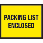 Staples Packing List Envelopes, 7" x 5-1/2", Yellow Full Face "Packing List Enclosed"
