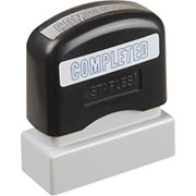 Staples Pre-Inked Stamper,  "Completed",  Blue Ink