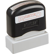 Staples Pre-Inked Stamper,  "Posted",  Red Ink