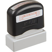 Staples Pre-Inked Stamper,  "Received",  Red Ink