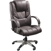 Staples /Sealy Posturepedic Geneva Brown Leather Executive Chair