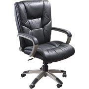 Staples/Sealy Posturepedic Samia Black Leather Executive Chair