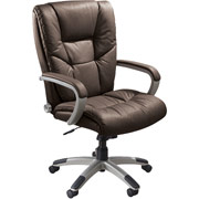 Staples/Sealy Posturepedic Samia Brown Leather Executive Chair