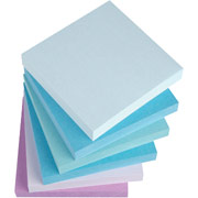 Staples Stickies 3" x 3" Assorted Water Color Pop-up Notes