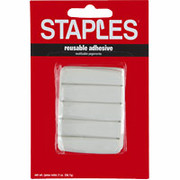 Staples Tack n' Stick Reusable Adhesive,2oz.