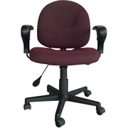 Staples Task Chair with Adjustable Arms, Burgundy