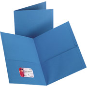 Staples Twin-Pocket Portfolios, Light Blue